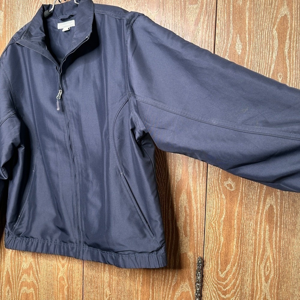 Cutter & Buck CB WindTec Mens Medium Navy Blue Full Zip Windbreaker Jacket - Picture 3 of 10